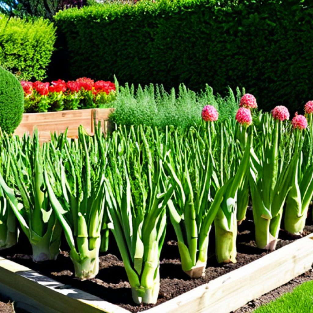**
"A thriving perennial vegetable garden with asparagus, rhubarb, and artichokes, fully clothed, appropriate attire, safe for work, perfect anatomy, correct proportions, natural pose, professional photography, high quality, vibrant colors, sunny day, well-maintained garden, modest presentation, family-friendly, diverse textures of foliage."
**