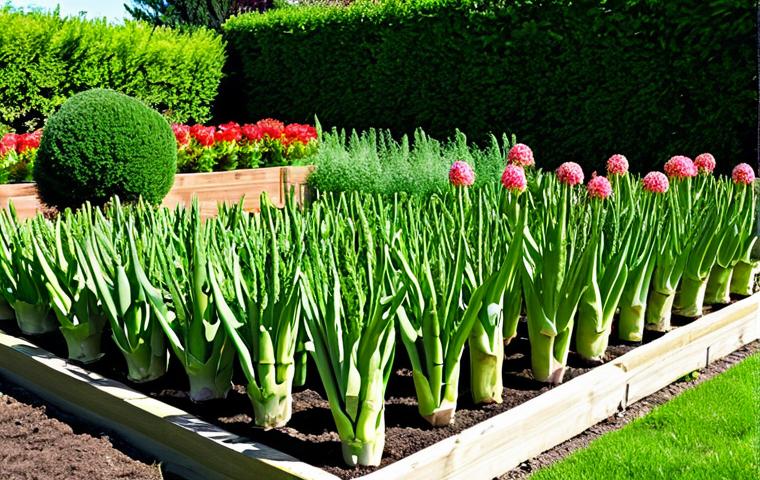 **
"A thriving perennial vegetable garden with asparagus, rhubarb, and artichokes, fully clothed, appropriate attire, safe for work, perfect anatomy, correct proportions, natural pose, professional photography, high quality, vibrant colors, sunny day, well-maintained garden, modest presentation, family-friendly, diverse textures of foliage."
**